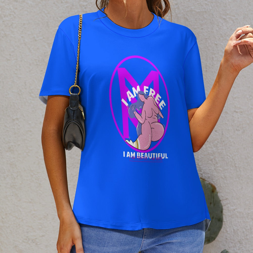 I Am Free & Beautiful: Empowerment Tee for Fearless Women Women's Fully Print T-Shirt