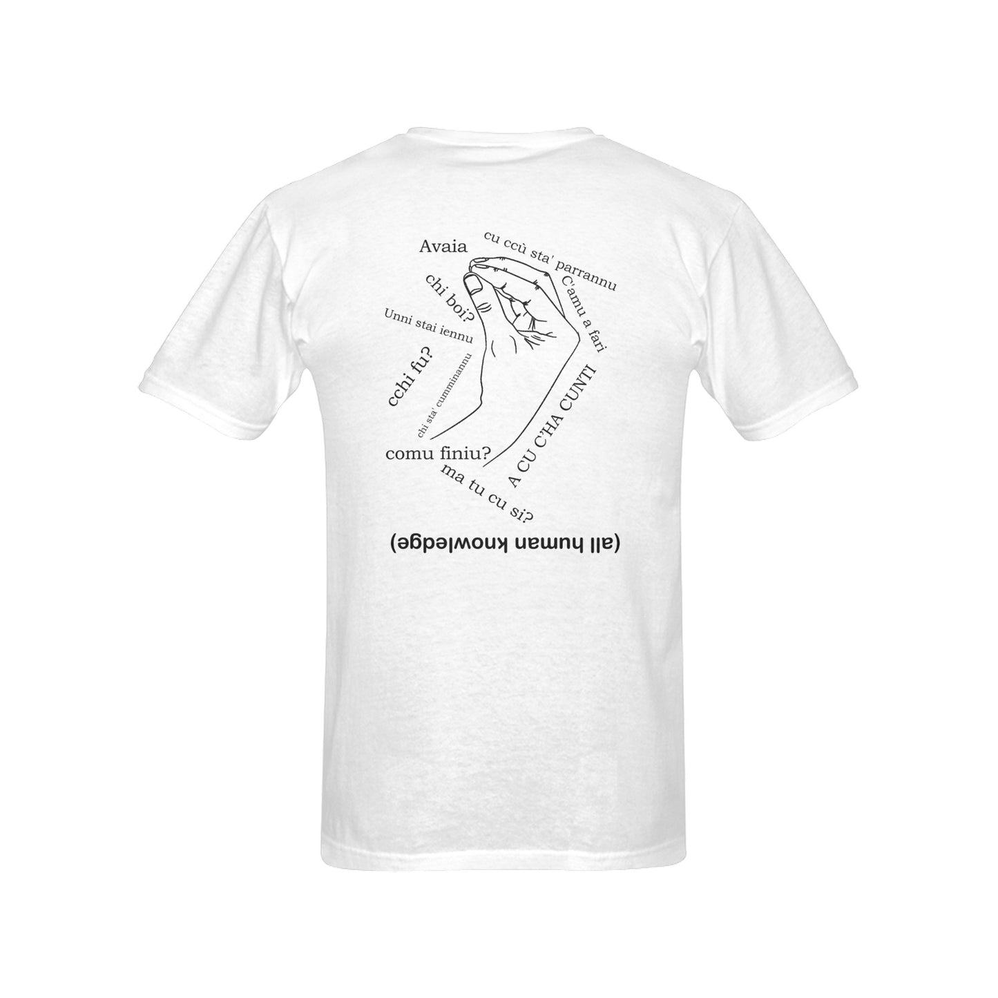 Humorous Sicilian Hand Gesture T-Shirt: Sicilian Sayings with English Translation