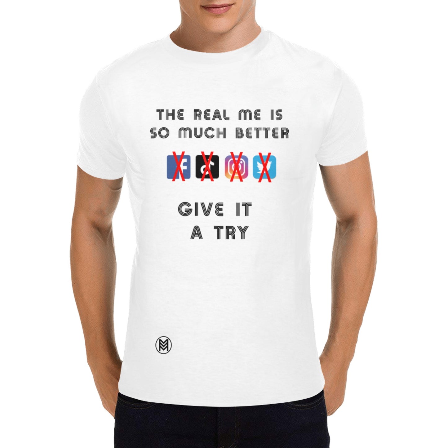 Embrace the Real You: Rediscover the Beauty of Human Connections  Men's All Over Print T-shirt (USA Size) (Model T40)