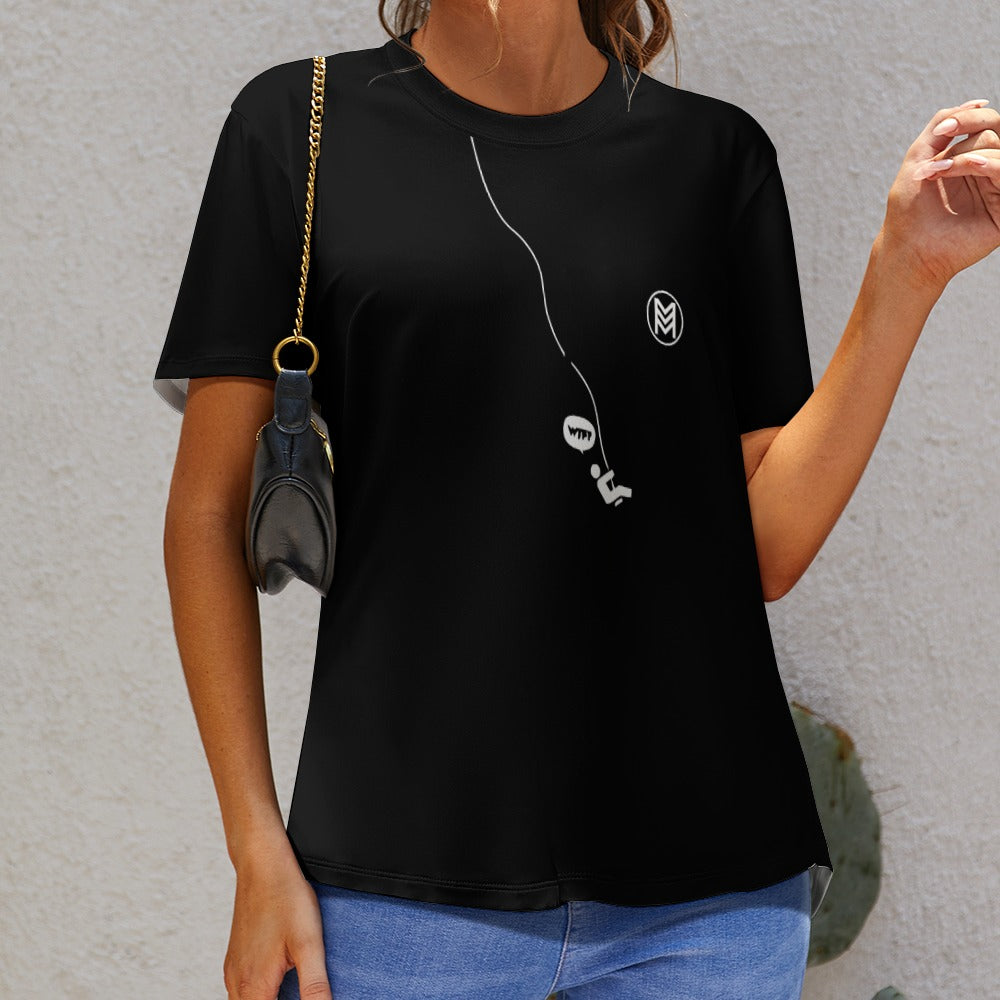 Unleash Playful Elegance: Stylized Minimalist Tee with WTF Twist