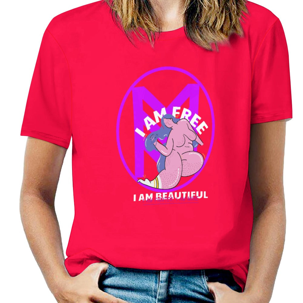 I Am Free & Beautiful: Empowerment Tee for Fearless Women Women's Fully Print T-Shirt