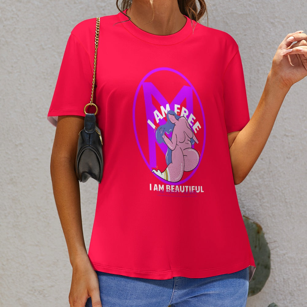 I Am Free & Beautiful: Empowerment Tee for Fearless Women Women's Fully Print T-Shirt