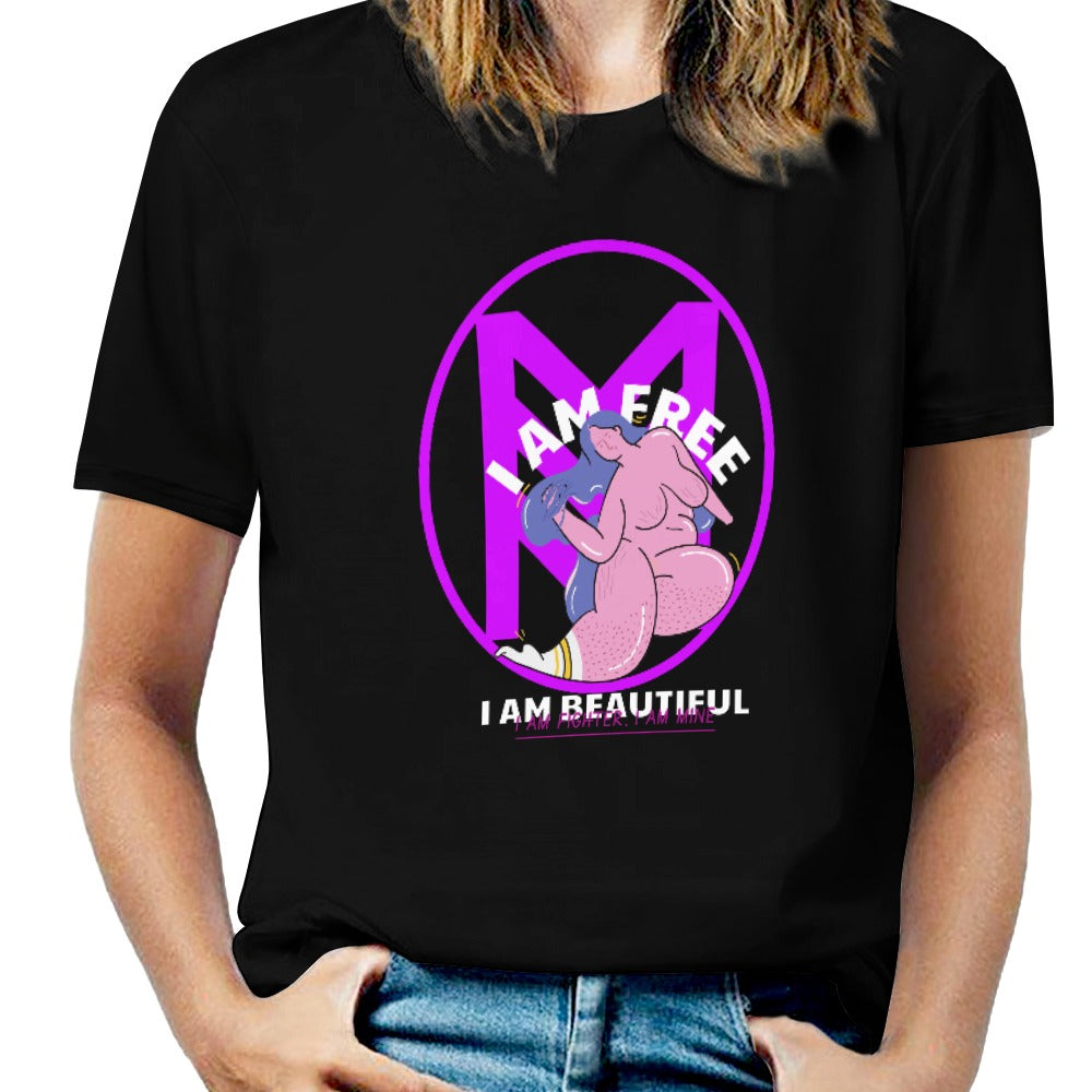 I Am Free & Beautiful: Empowerment Tee for Fearless Women Women's Fully Print T-Shirt