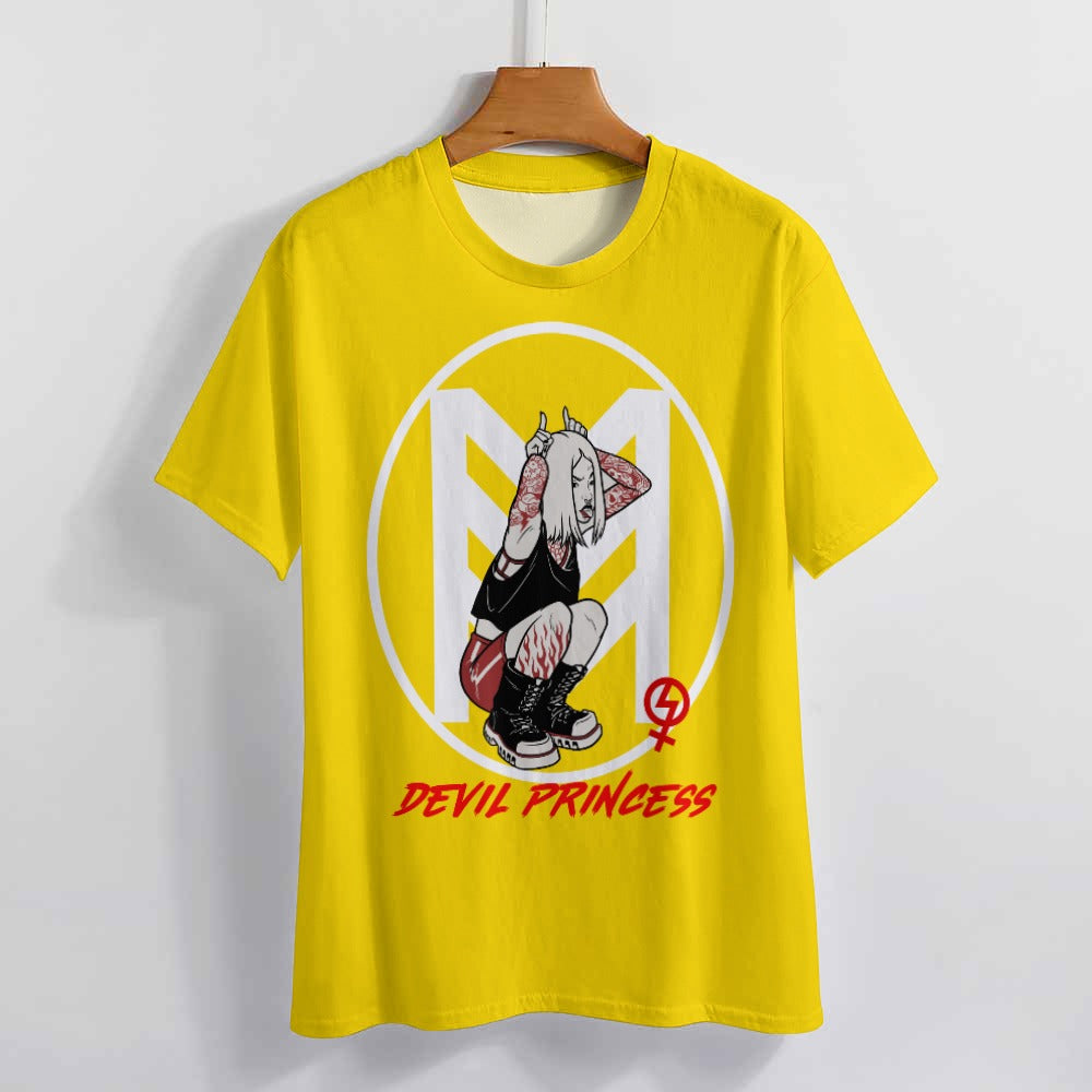 Rebel Royalty: Devil's Princess Feminist Tee - Women's Fully Print T-Shirt Women's Fully Print T-Shirt