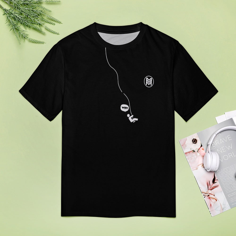 Unleash Playful Elegance: Stylized Minimalist Tee with WTF Twist