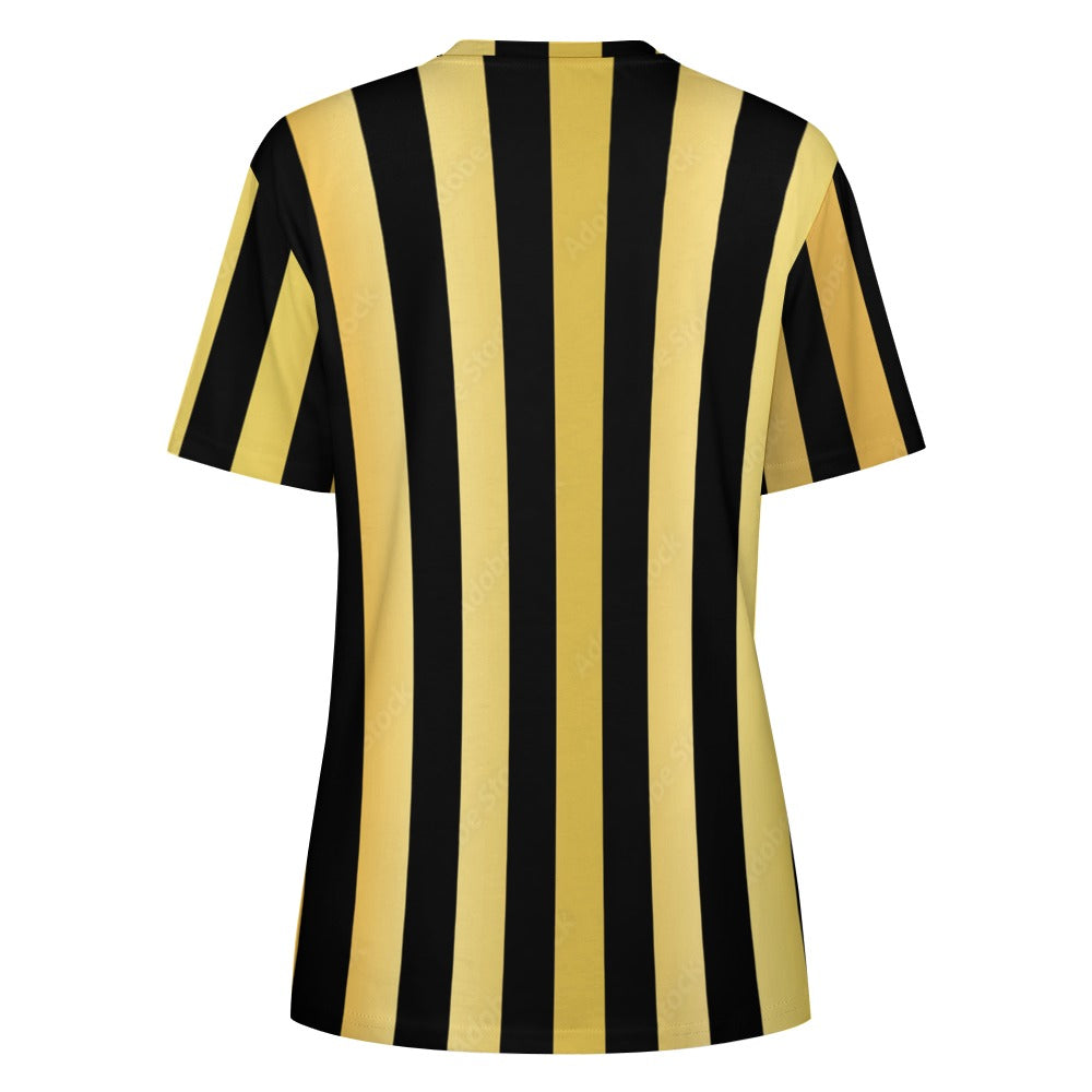 Striped Shirts with Gold Accents: Elevate Your Style with Glamour