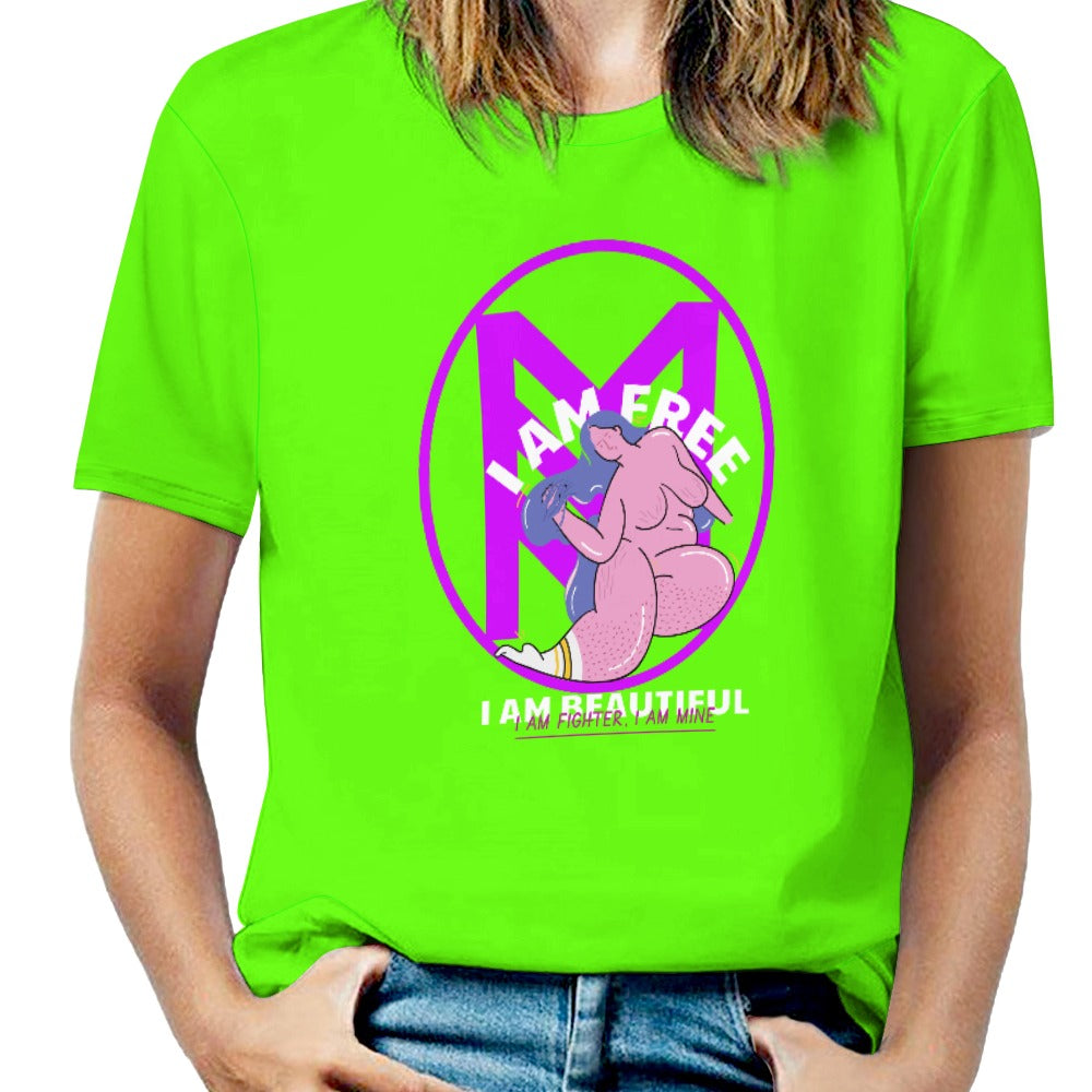 I Am Free & Beautiful: Empowerment Tee for Fearless Women Women's Fully Print T-Shirt