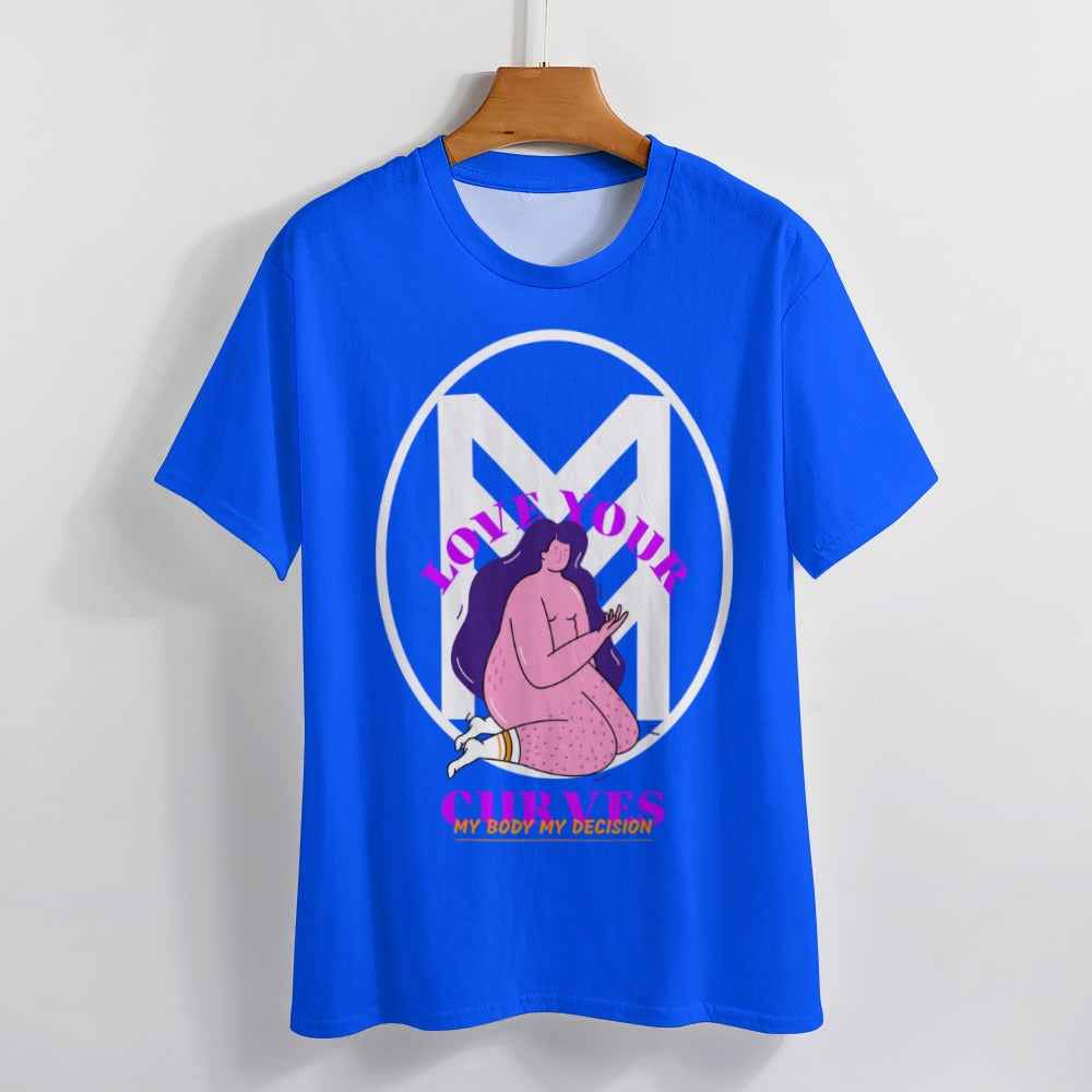 Love You Curves: Empowerment Tee for Confident Women - Empowerment in Fashion: Unique Tee