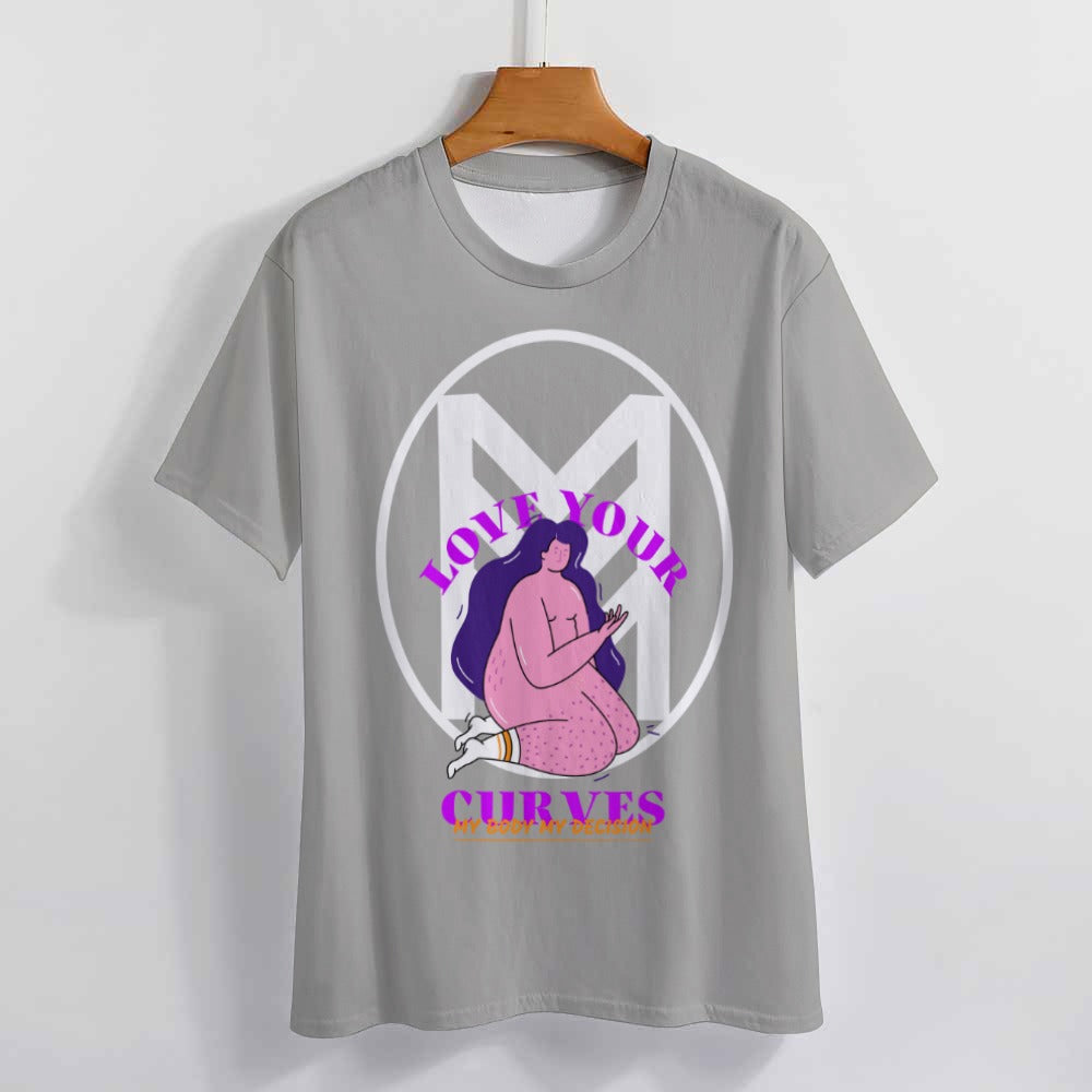 Love You Curves: Empowerment Tee for Confident Women - Empowerment in Fashion: Unique Tee