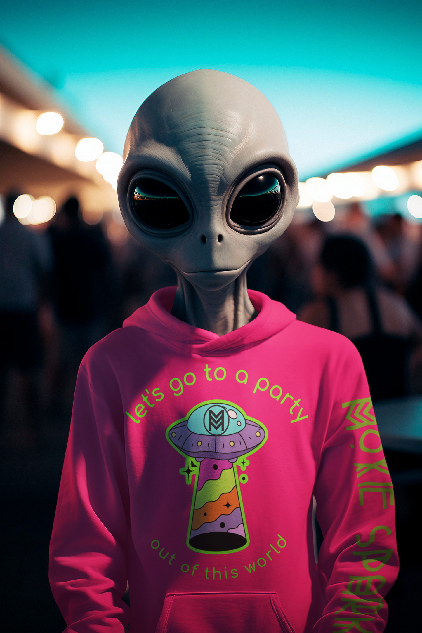 Let's Go to an Out-of-This-World Party: UFO Rave hoodie