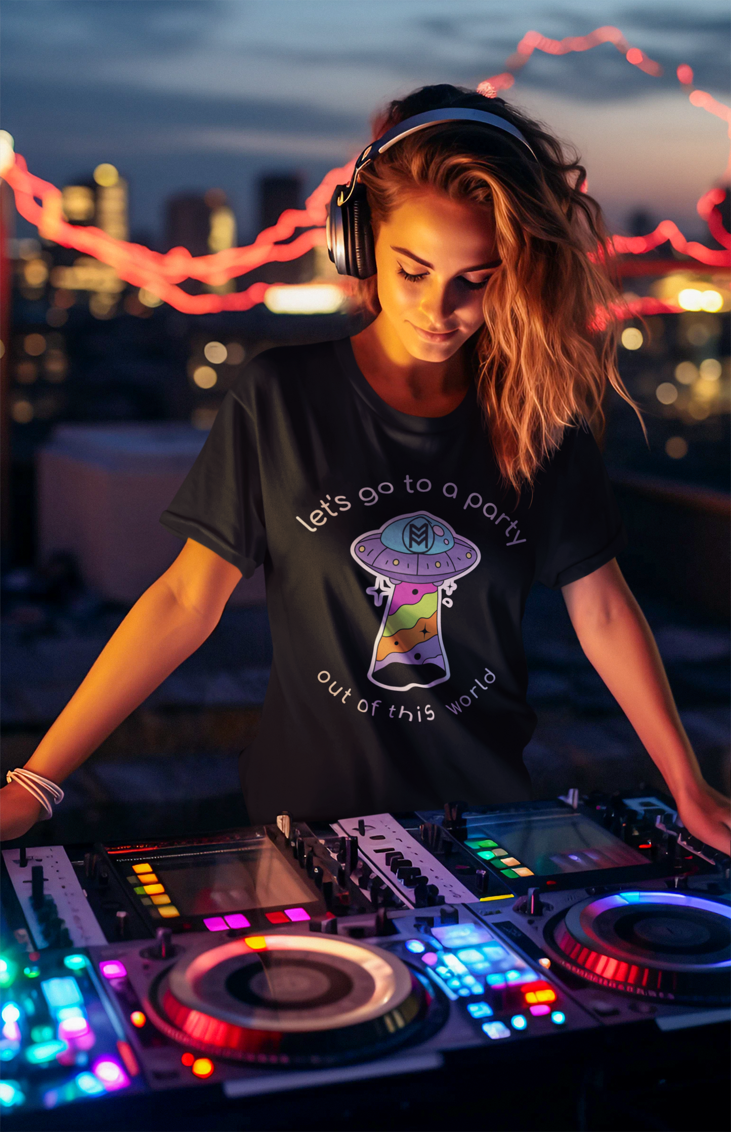 Let's Go to an Out-of-This-World Party: UFO Rave Tee