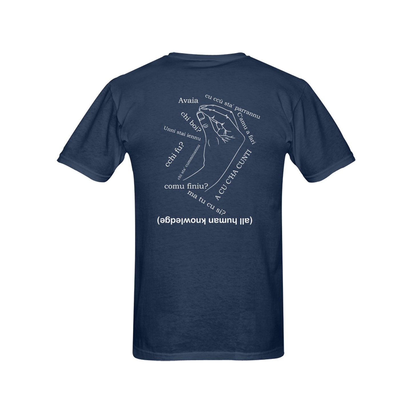 Humorous Sicilian Hand Gesture T-Shirt: Sicilian Sayings with English Translation