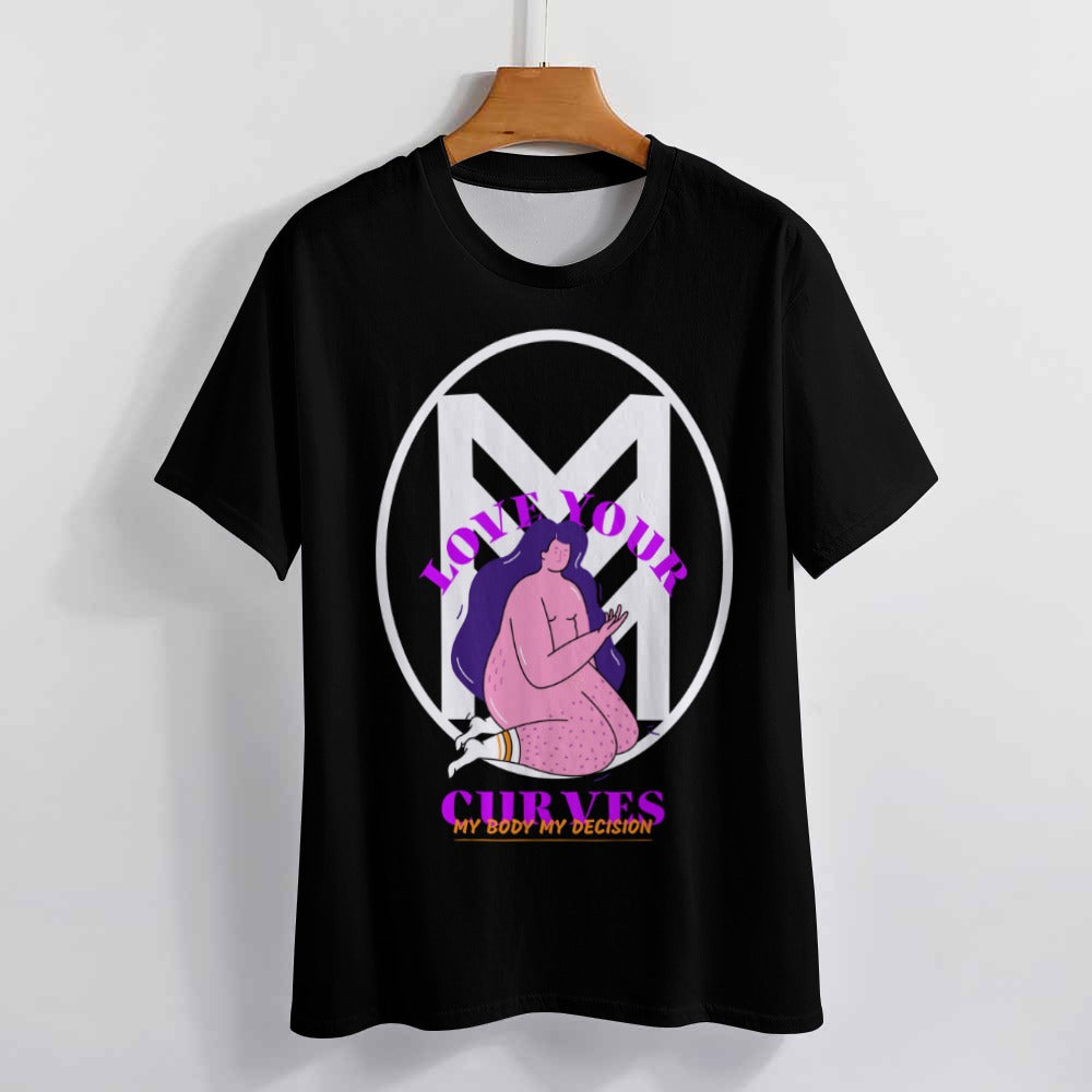 Love You Curves: Empowerment Tee for Confident Women - Empowerment in Fashion: Unique Tee