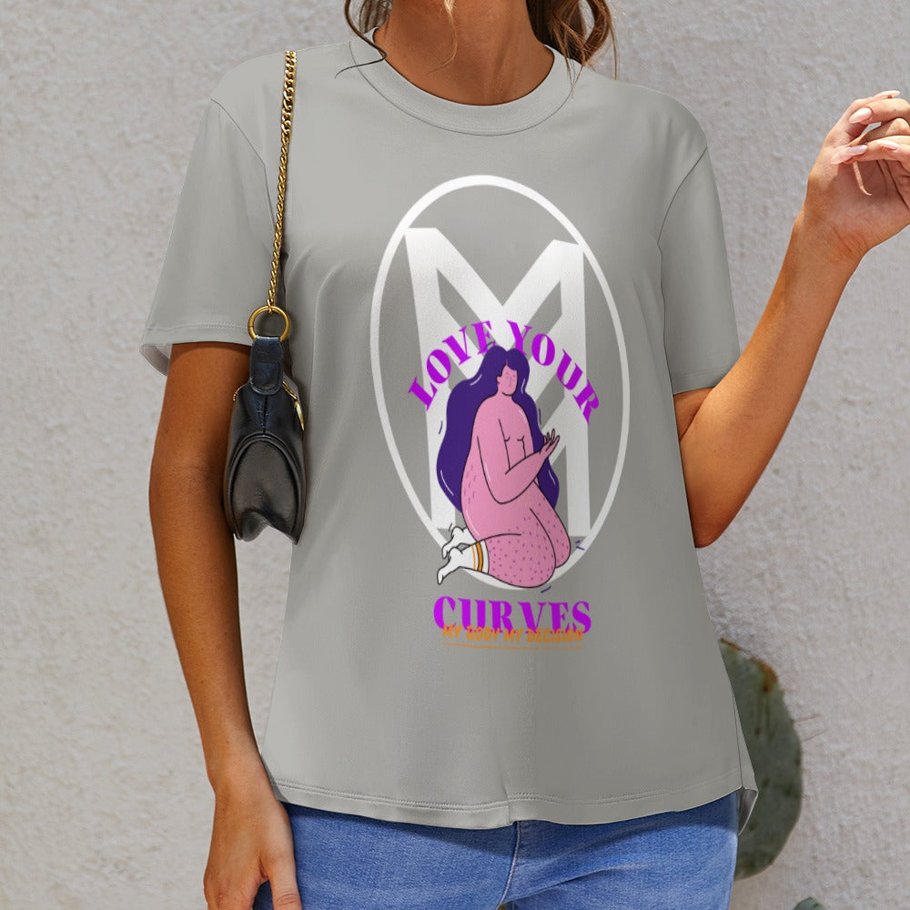 Love You Curves: Empowerment Tee for Confident Women - Empowerment in Fashion: Unique Tee