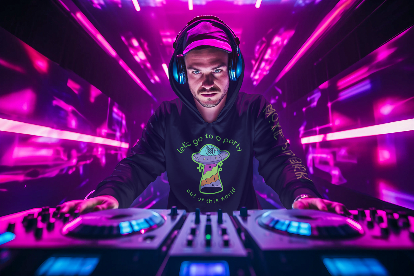 Let's Go to an Out-of-This-World Party: UFO Rave hoodie