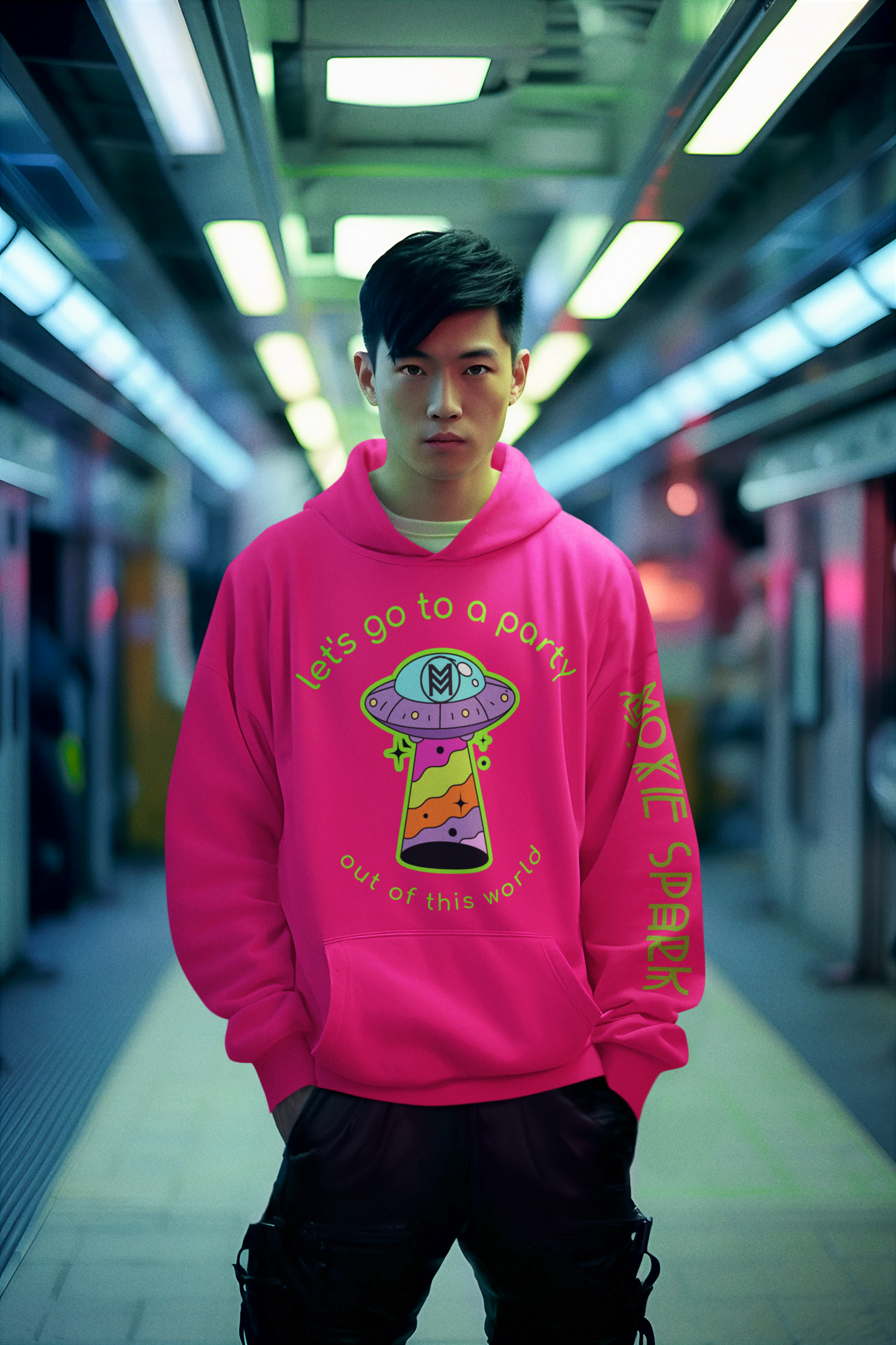 Let's Go to an Out-of-This-World Party: UFO Rave hoodie