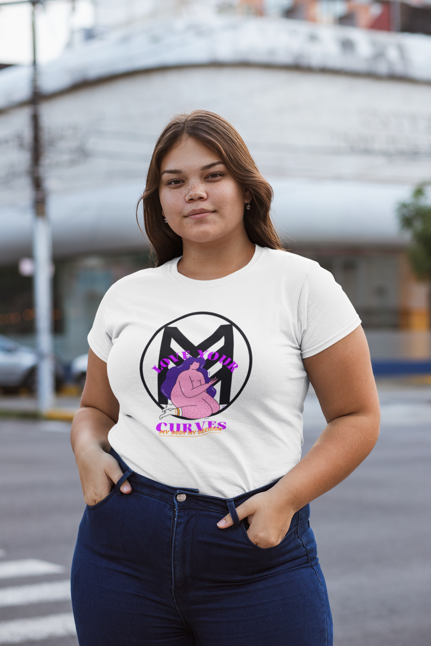 Love You Curves: Empowerment Tee for Confident Women - Empowerment in Fashion: Unique Tee