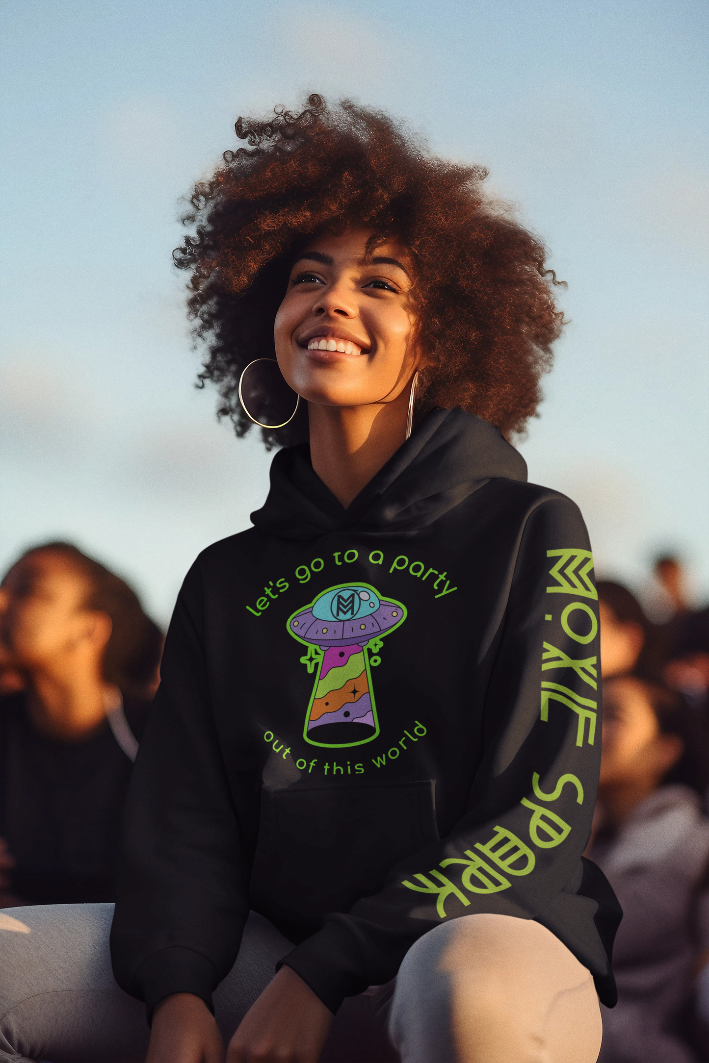 Let's Go to an Out-of-This-World Party: UFO Rave hoodie