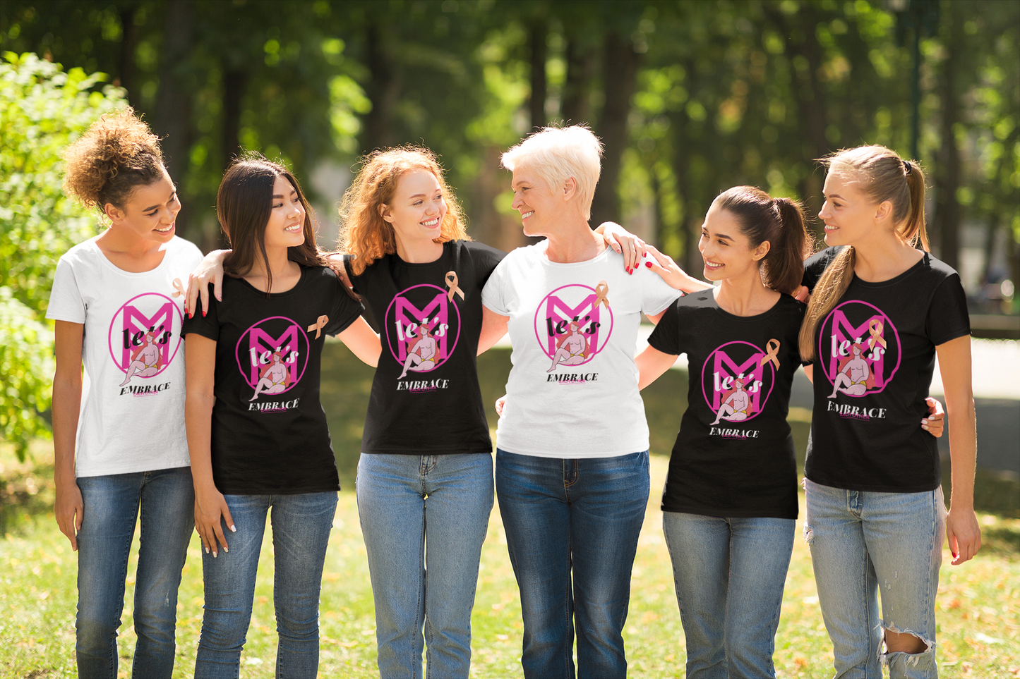 EmbraceHope Tee: Resilience, Awareness, and Community,  Breast cancer awareness tee