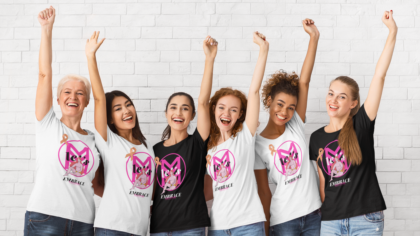 EmbraceHope Tee: Resilience, Awareness, and Community,  Breast cancer awareness tee