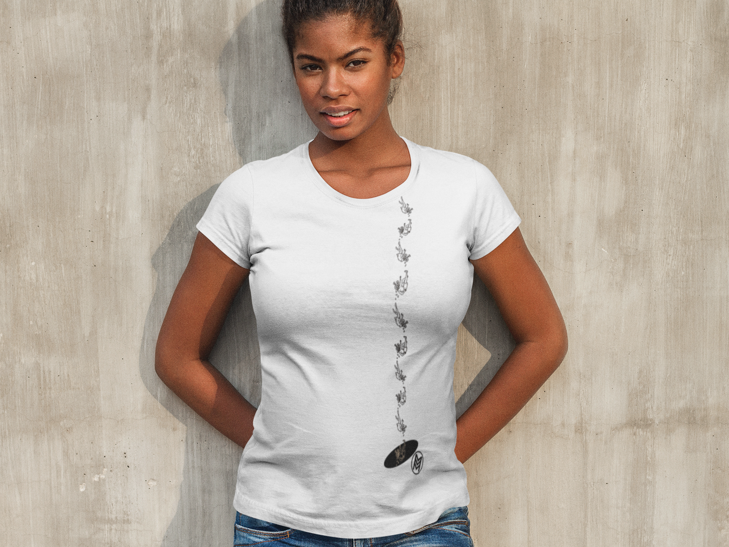 Elevate Style with Our Minimalist Aesthetic Tee – Falling Figure Design